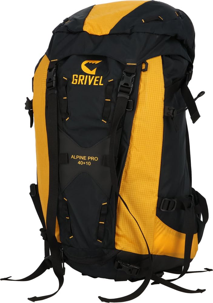 Grivel Alpine Pro 40+10 Gelb-Schwarz, Kletterrucksack und Seilsack, Grösse 40+10l - Farbe Black - Ye