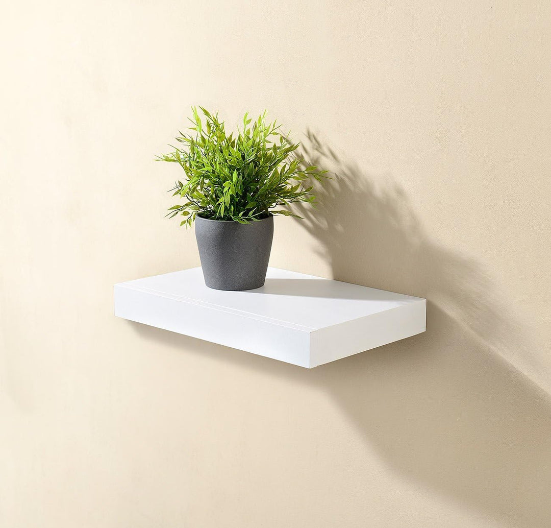 Carlo Milano Wandschublade: Wandregal mit versteckter Schublade, 40 x 5 x 25 cm, weiss (Wandschublad