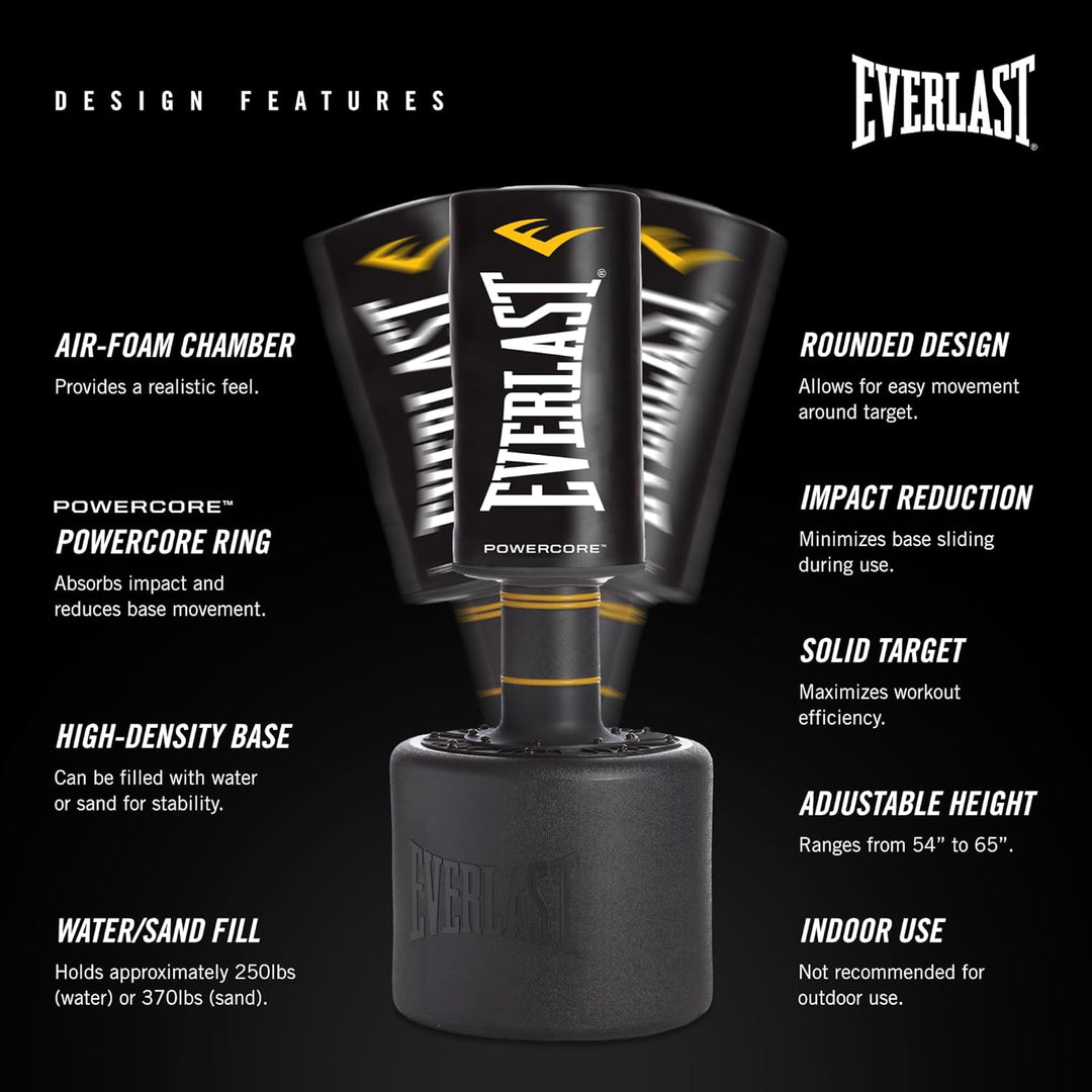 Everlast Unisex Power Core Freestanding Punch Bag Schwarz, Schwarz