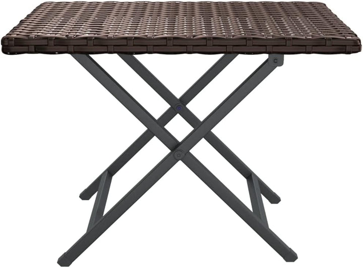 Makastle Polyrattan Klapptisch 45x35x32 cm Platzsparend Klappbar Tragbar Wetterfest Aussen Gartentis