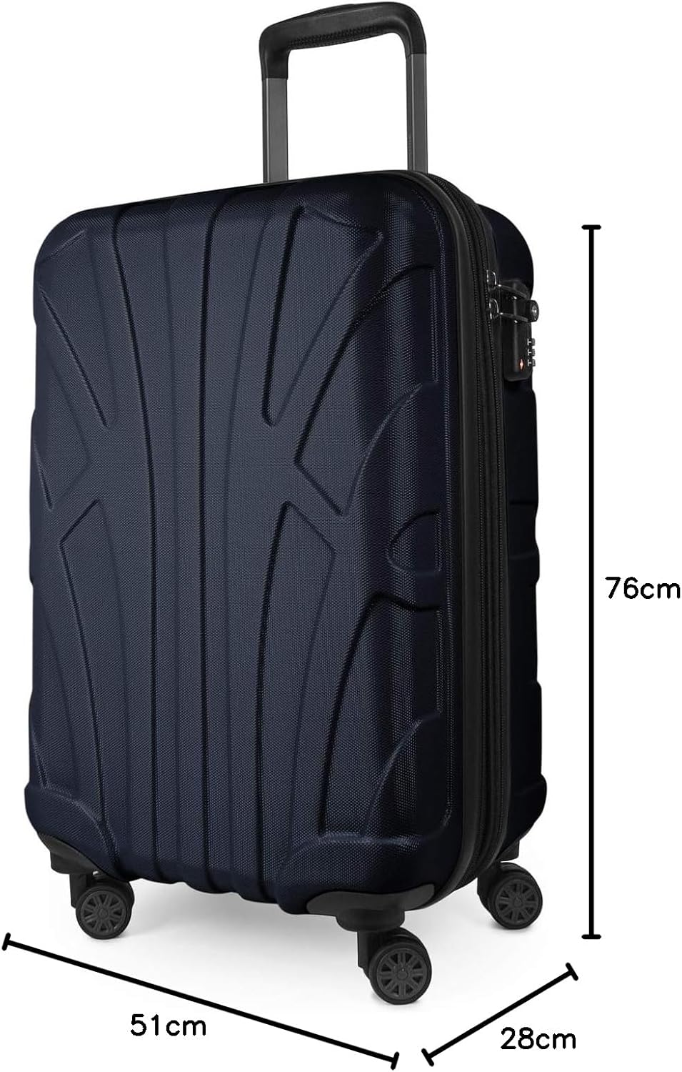 Suitline 3er Koffer-Set Trolley-Set Rollkoffer Hartschalen-Koffer Reisekoffer, TSA, (55 cm, 66 cm, 7