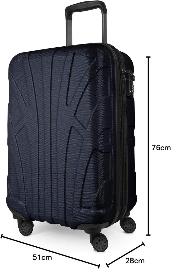 Suitline 3er Koffer-Set Trolley-Set Rollkoffer Hartschalen-Koffer Reisekoffer, TSA, (55 cm, 66 cm, 7