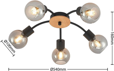 Lindby Deckenlampe 'Eridia' (Modern) aus Metall u.a. für Wohnzimmer & Esszimmer (5 flammig, E14,) -