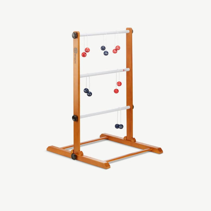 Ubergames Model 2023 - in Luxus Tasche - Profi Original Ladder Golf - aus massivem Hartholz, mit ech