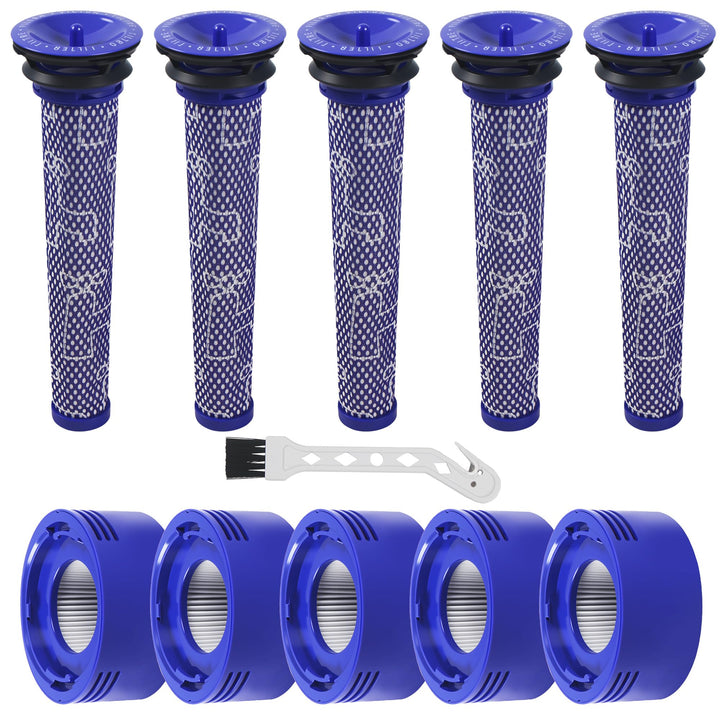 10 Stück für Dyson V8 V7 Filter,V8 V7 Ersatzteile Filter Zubehör set für Dyson,5x Vorfilter + 5x HEP
