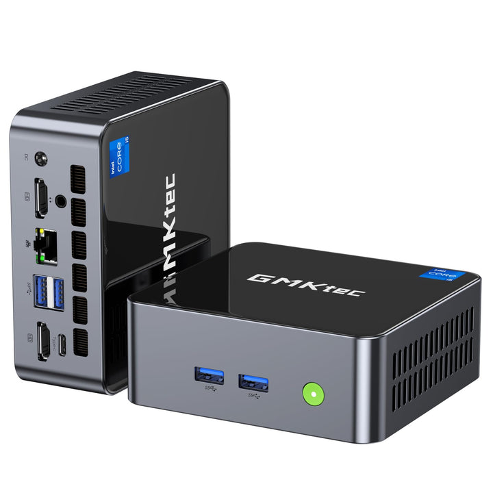 GMKtec Mini-PC Intel i5-12450H (Turbo 4,4 GHz) 16 GB (8x2) DDR4 3200 MHz 1 TB M.2 PCIe3.0 NVMe SSD M