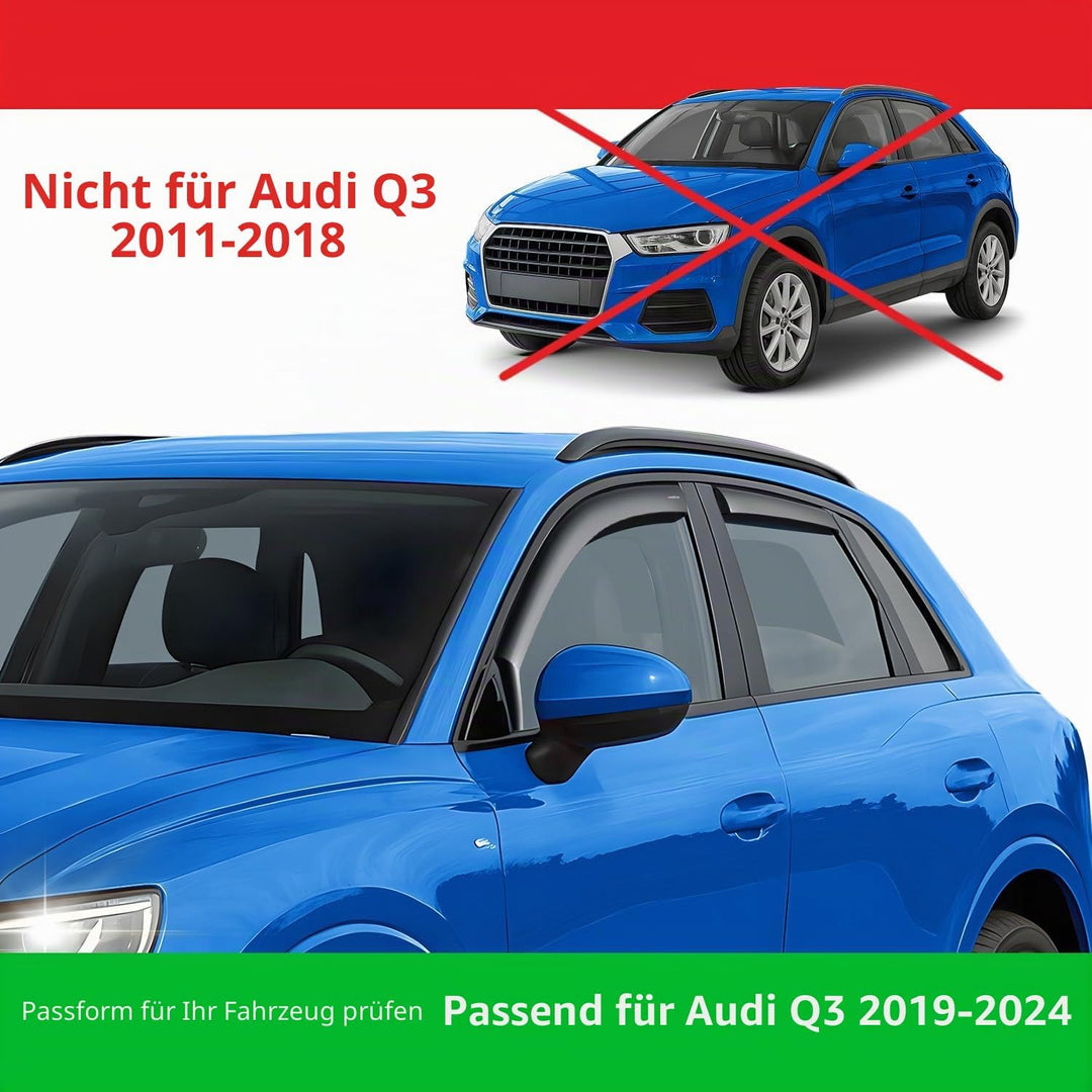 Goodyear Windabweiser für/kompatible mit Audi Q3 2019-2024 SUV - Integrierte Regenabweiser - Autofen