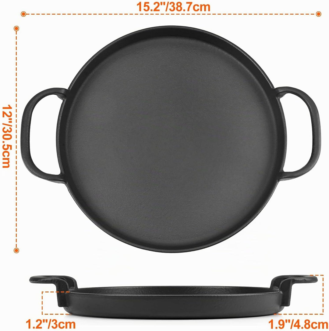 Onlyfire Runde Gusseisen-Pfanne Ø 30,5 cm für Weber Gourmet BBQ System 7421 | Ersatzteile für Weber