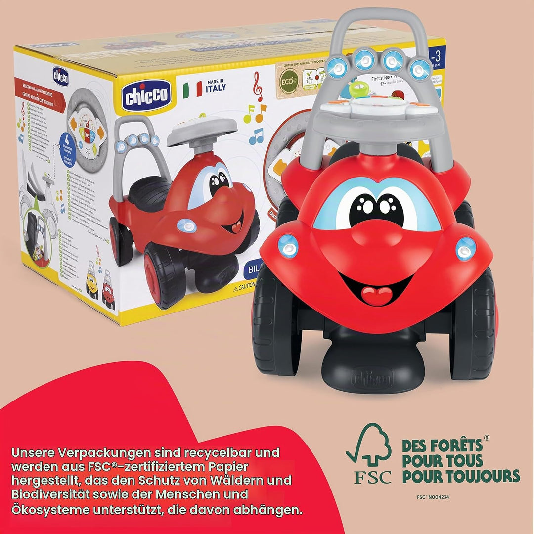 Chicco Billy Walk&amp;Ride Eco+, Erste Schritte, 2in1 Lauflerner und Fahrgerät, einfache Montage, ergono