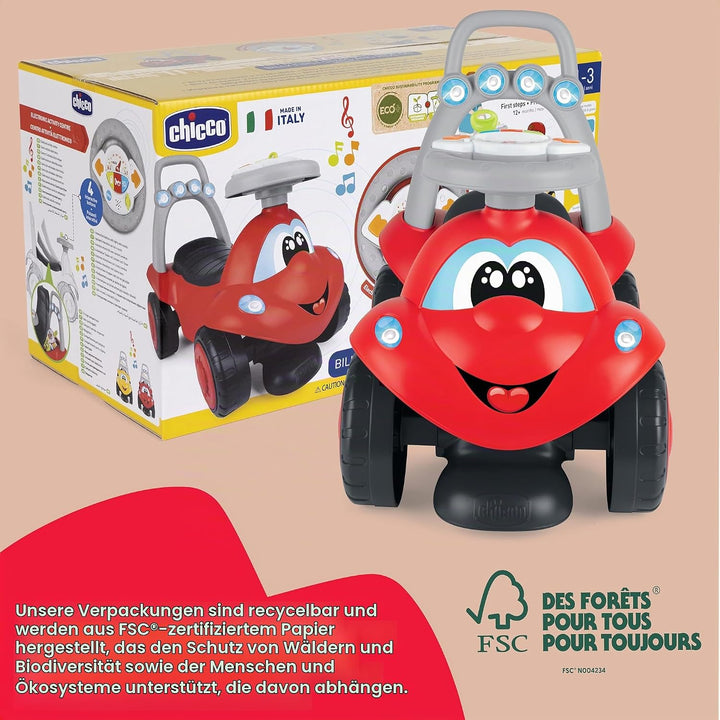 Chicco Billy Walk&amp;Ride Eco+, Erste Schritte, 2in1 Lauflerner und Fahrgerät, einfache Montage, ergono