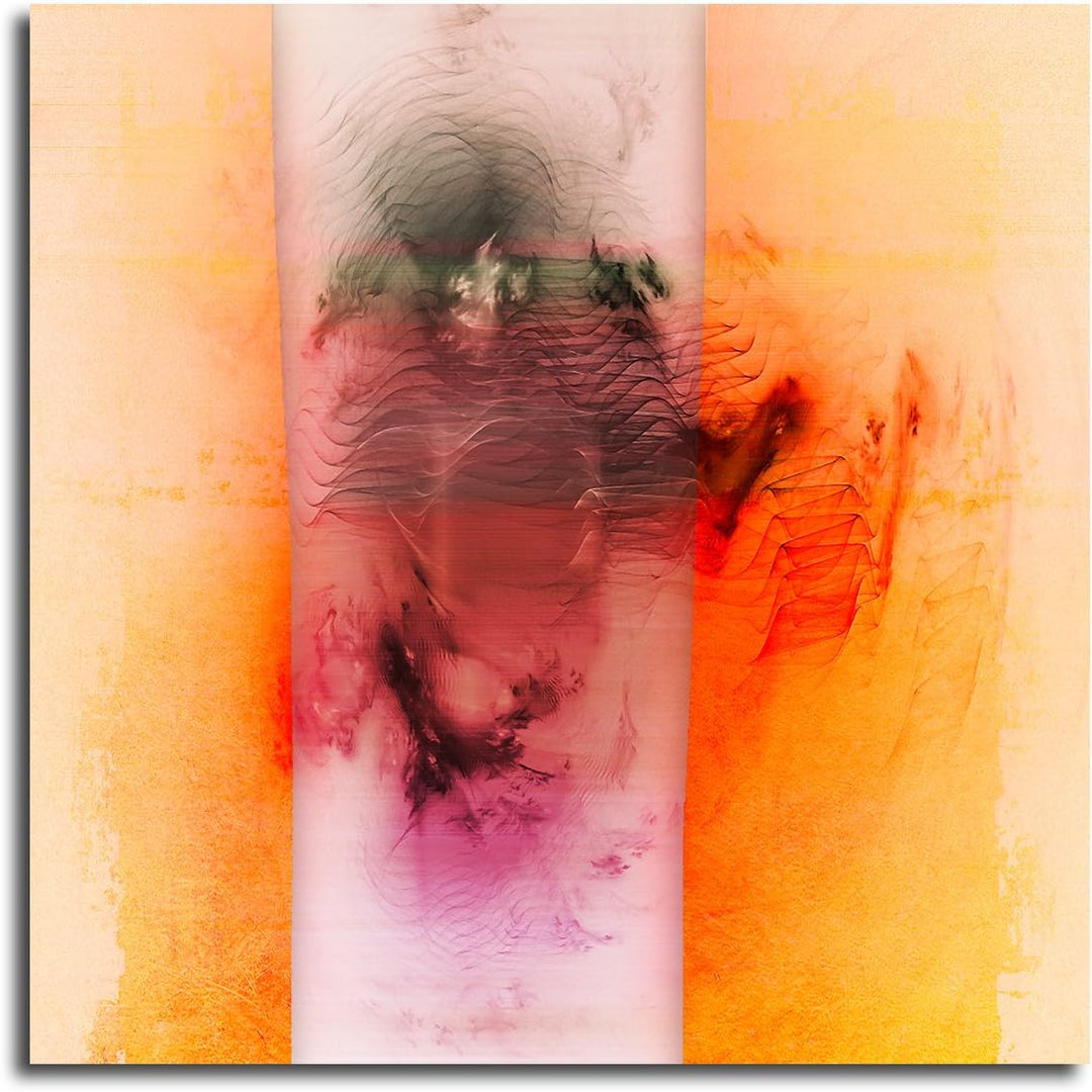 Paul Sinus Art Zarte Begegnung Abstraktes Bild auf Leinwand Abstrakt131- dekorativer Einteiler Wandb
