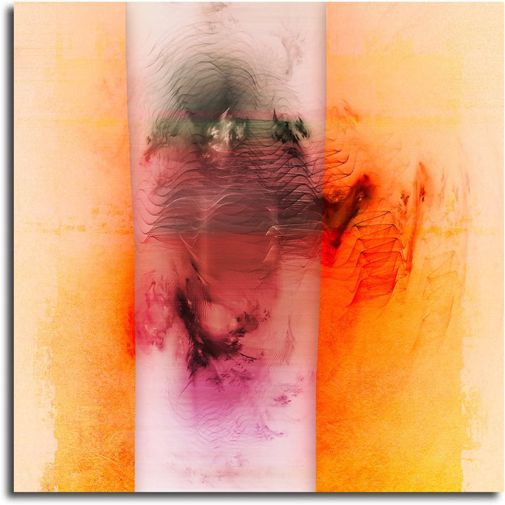 Paul Sinus Art Zarte Begegnung Abstraktes Bild auf Leinwand Abstrakt131- dekorativer Einteiler Wandb