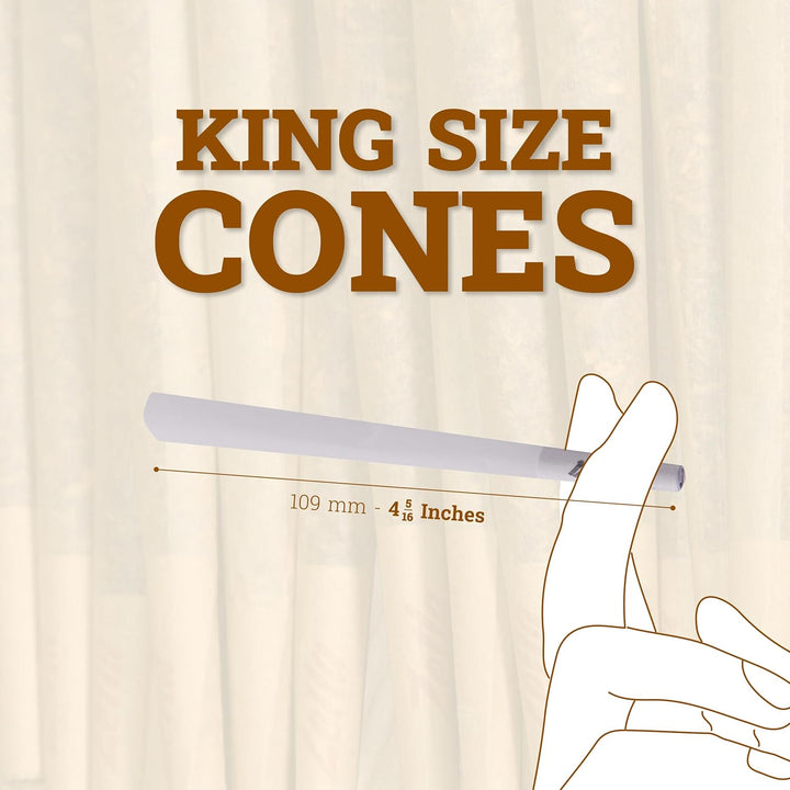 Zetla King Size De Luxe White Joint Cones 3/40 (120 Cone) - King Size De Luxe (109x26 mm) - Conische