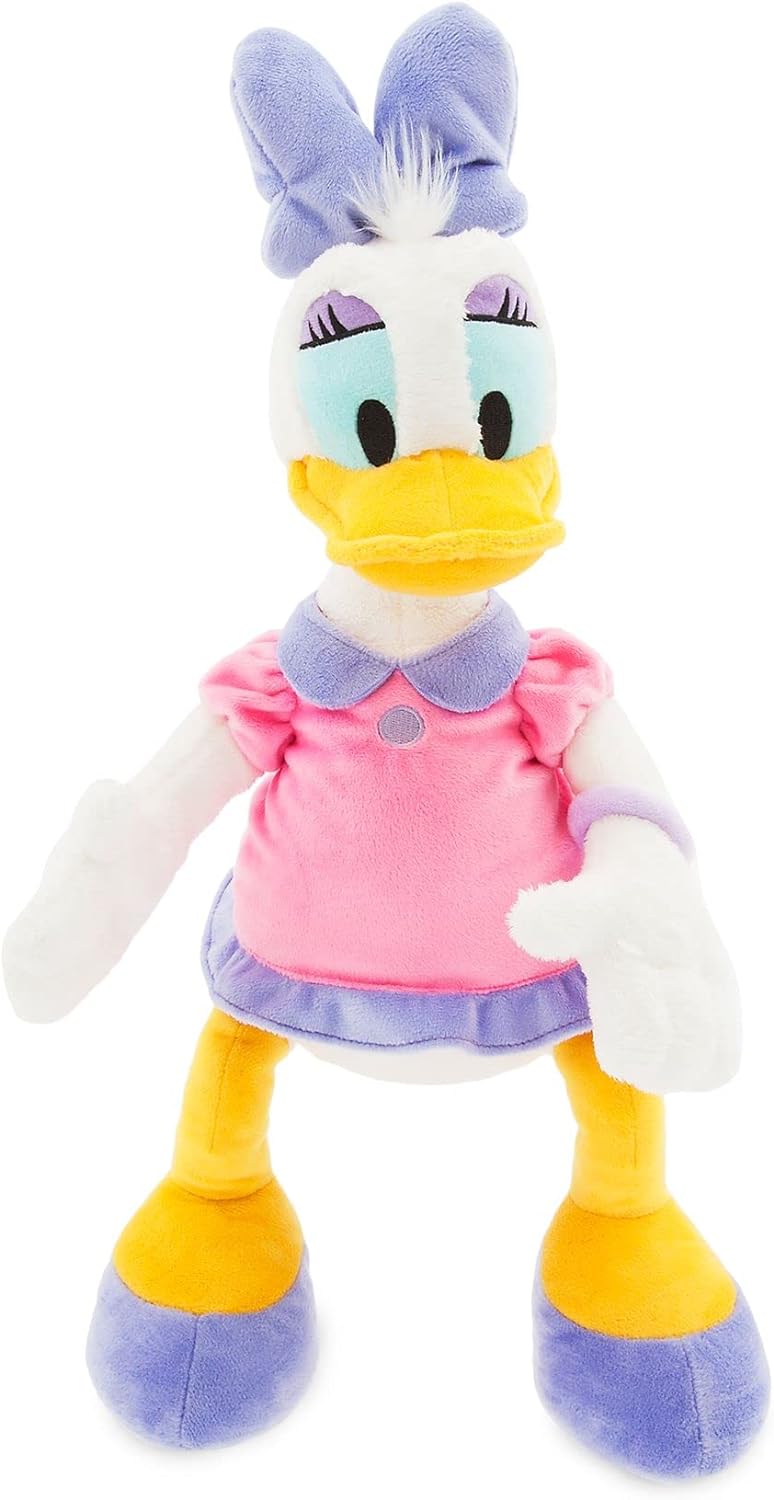 Disney Store Daisy Duck Offizielles mittelgrosses Kuscheltier für Kinder, 33 cm, Kuscheltier mit Sti