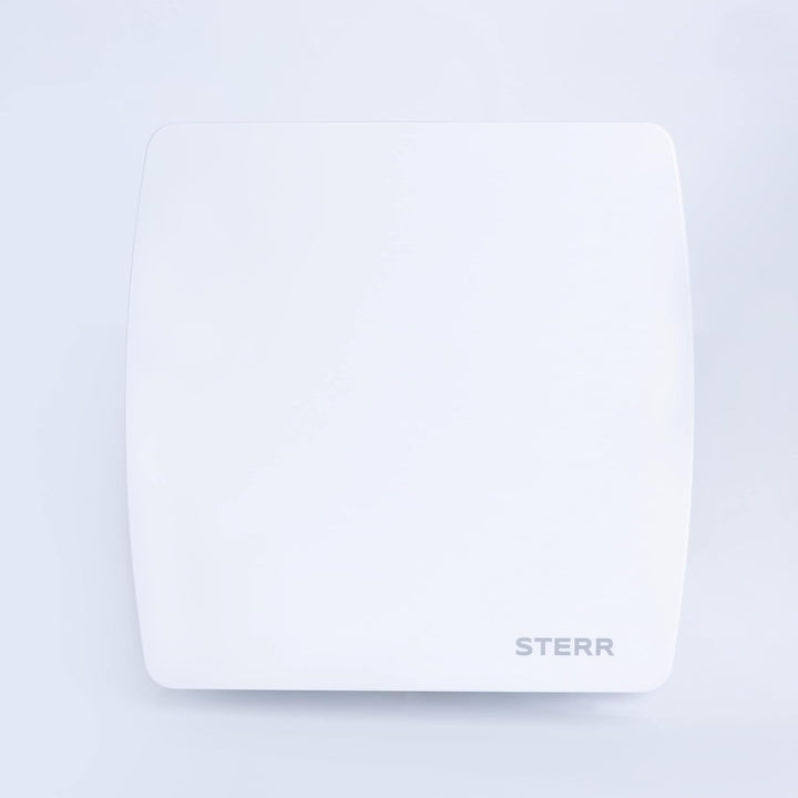 STERR Badezimmerlüfter LFS100-Q 100 mm mit Rückschlagklappe Weiss - Leiser Badlüfter BASIC 100 mm, B
