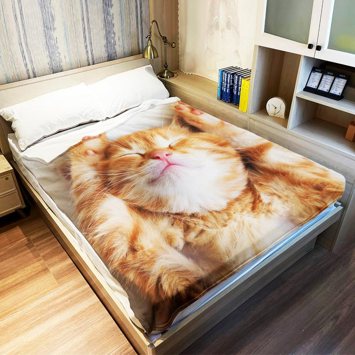 YISUMEI Decke 100x125 cm Kuscheldecken Sanft Flanell Weich Fleecedecke Bettüberwurf Kätzchen Katze S