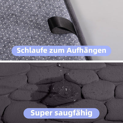 chakme Badematte Memoryschaum Badteppich Memory Foam Duschvorleger Saugfähige Badvorleger Badezimmer