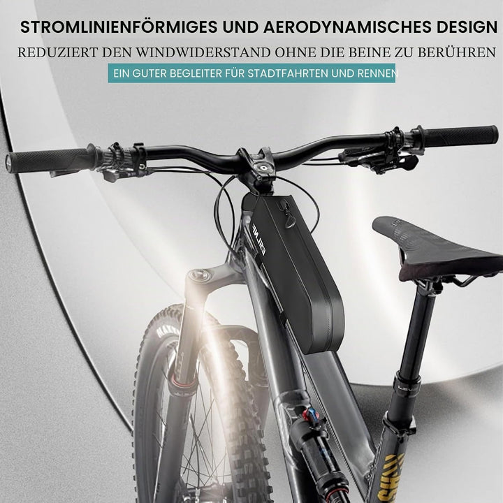 Fahrrad Rahmentasche Wasserdicht, TPU Oberrohrtasche Top Tube Bag mit Klett- und M5-Schraubbefestigu