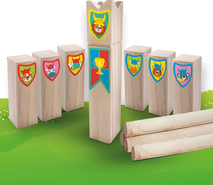 SES Creative Kubb Junior, Diverse Farben, Large, Kubb Junior