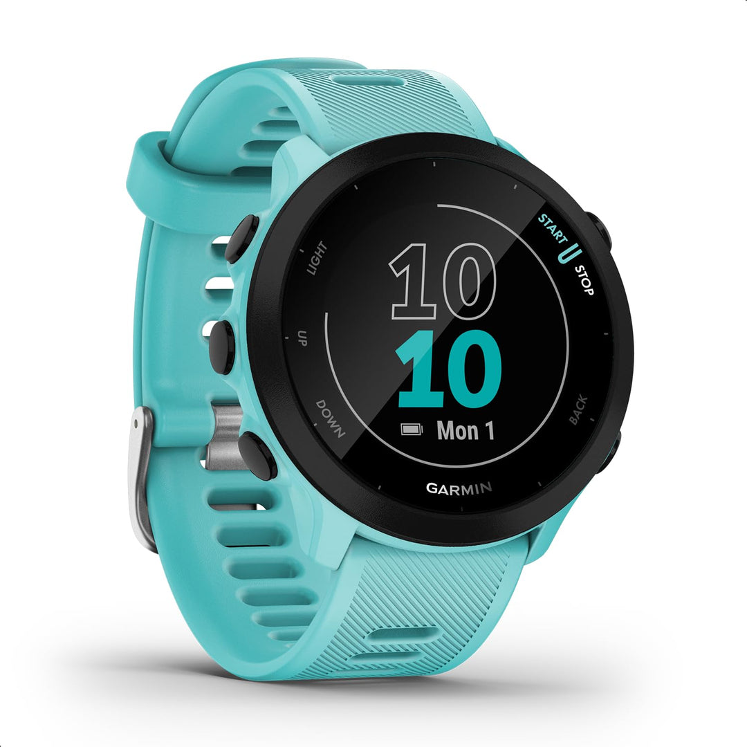 Garmin Forerunner 55 – GPS-Laufuhr mit 1,04“ Always-On-Farbdisplay, täglichen Trainingsempfehlungen,
