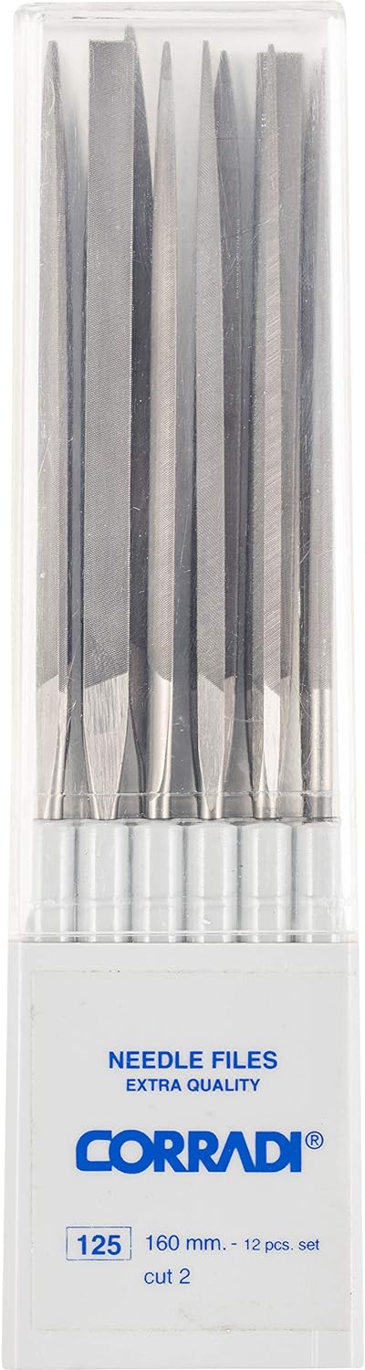 CORRADI-Nadelfeilen-Set, 12-teilig, Schweizer Hieb 2, 160mm, 12325164 – Für die mittelfeine Präzisio
