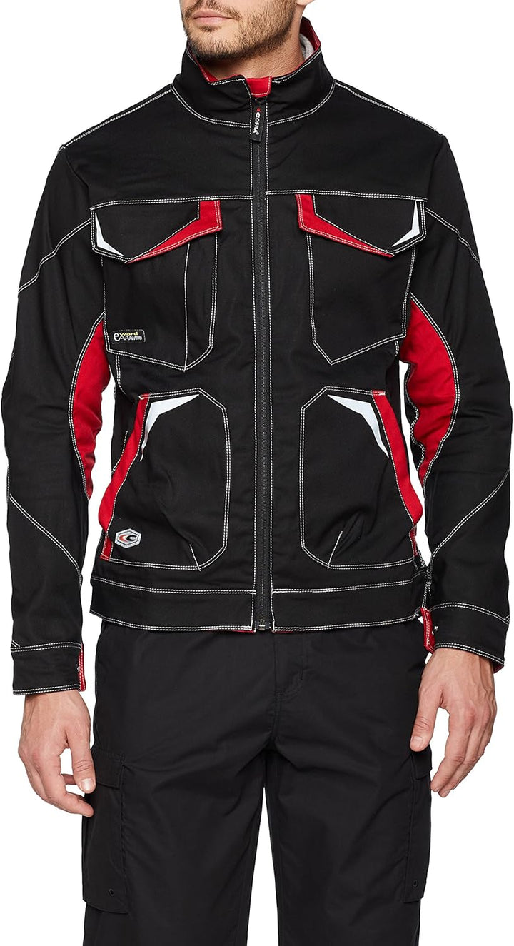 Cofra V480-0-05.Z52 Arbeitsjacke "Abrantes", schwarz / rot, Grösse 52