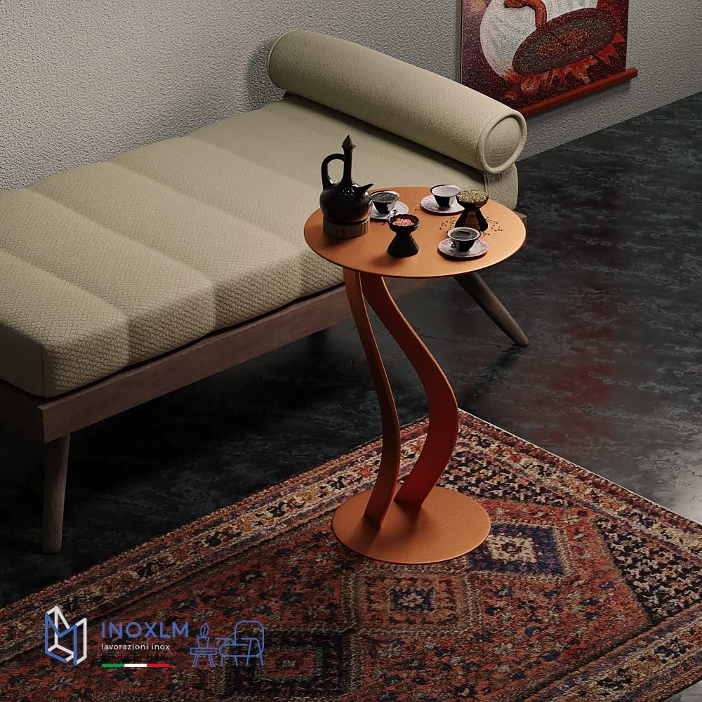 INOXLM Couchtisch Narciso | Couchtisch | Couchtisch | Niedriger Design | Couchtisch für Wohnzimmer |