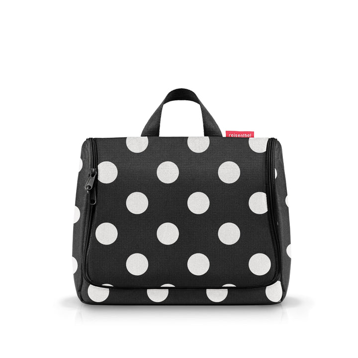 reisenthel toiletbag XL dots White - praktischer Kulturbeutel mit Haken, wasserabweisendes Material,