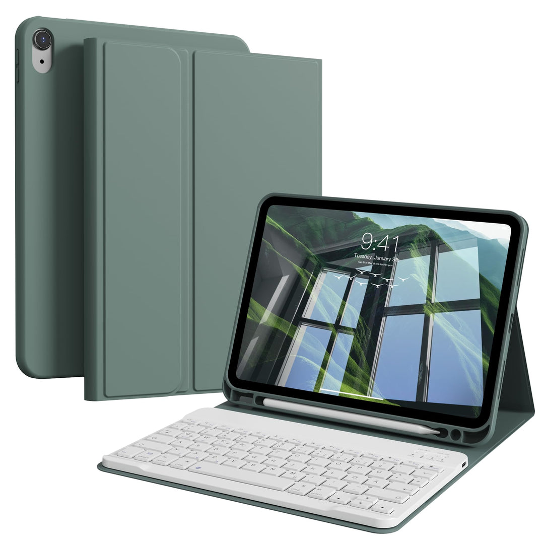 Tastatur Hülle für iPad A16 11. Generation 2025/ iPad 10. Generation 2022 (11/10,9 Zoll) mit Stiftha