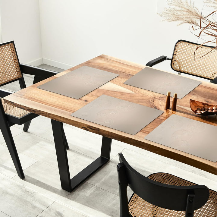 KitchenYeah© Platzsets Abwaschbar 6-Teilig 45x30 cm Tischsets Platzdeckchen rutschfeste Platzset Unt