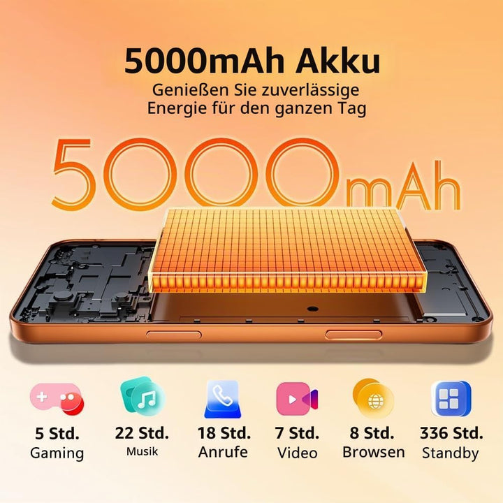 Blackview Wave 7C Handy Ohne Vertrag, Android 16 Smartphone, 16GB+64GB/1TB TF, 6.56" Gemini AI Smart