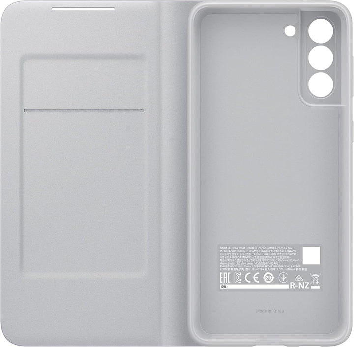Samsung LED View Smartphone Cover EF-NG996 für Galaxy S21+ 5G Handy-Hülle, LED-Anzeige, Kartenhalter