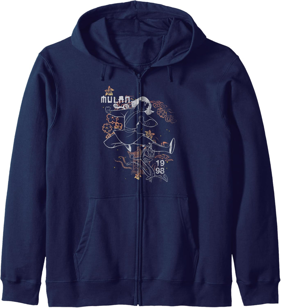 Disney Mulan Inked Floral Outline Kapuzenjacke