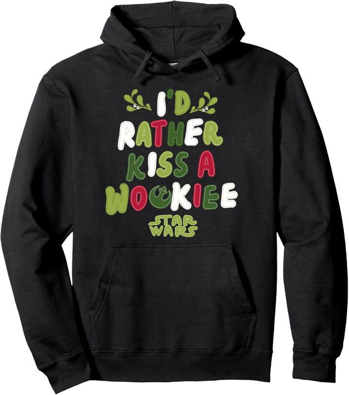 Star Wars Rather Kiss A Wookiee Stitch Christmas Pullover Hoodie