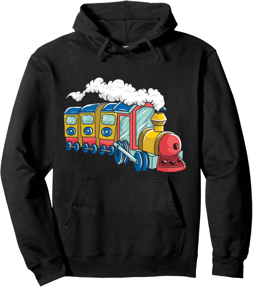 Cartoon Dampflokomotive I Kinder Zug I Eisenbahn Dampflok Pullover Hoodie