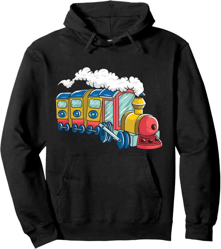 Cartoon Dampflokomotive I Kinder Zug I Eisenbahn Dampflok Pullover Hoodie