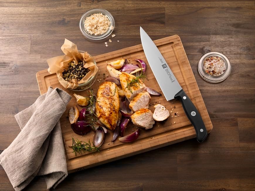 ZWILLING Gourmet Kochmesser, 20 cm, Rostfreier Spezialstahl, Ergonomischer Kunststoff-Griff, Schwarz