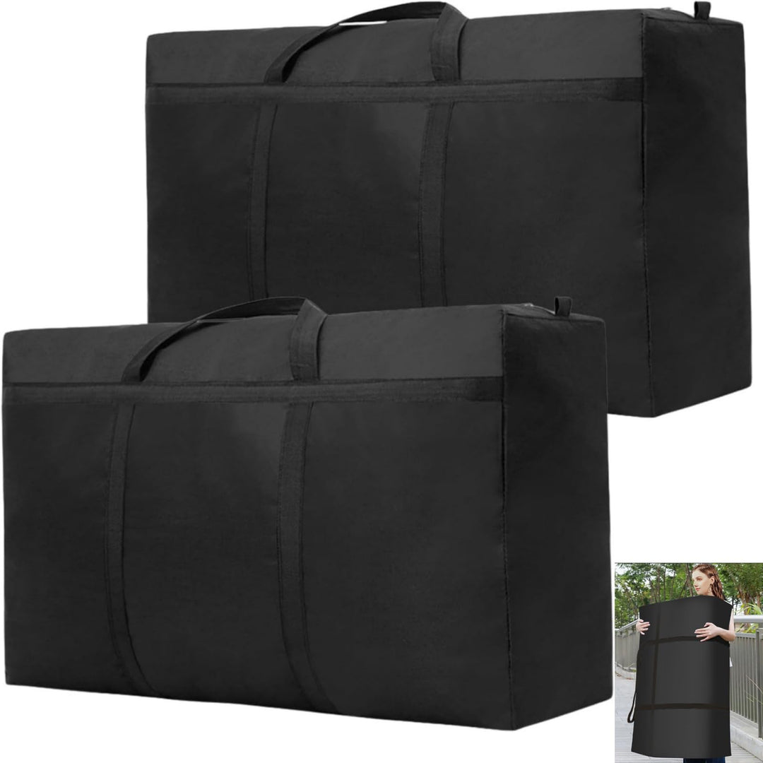 2Stück 180L Aufbewahrungstasche, Grosse Umzugstaschen, 600D Oxford Auflagentasche, XXL Reisetasche,