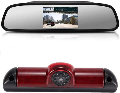 Auto Dritte Dach Top Mount Bremslicht Rückfahrkamera Rückfahrsystem Einparkkamera+ 4.3 Zoll LCD Spie