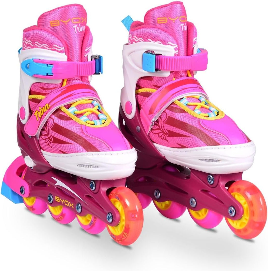 Inliner Kinder Trina 3 in 1, Grösse M 34-37 verstellbar, PU Rollen, 608ZB Lager