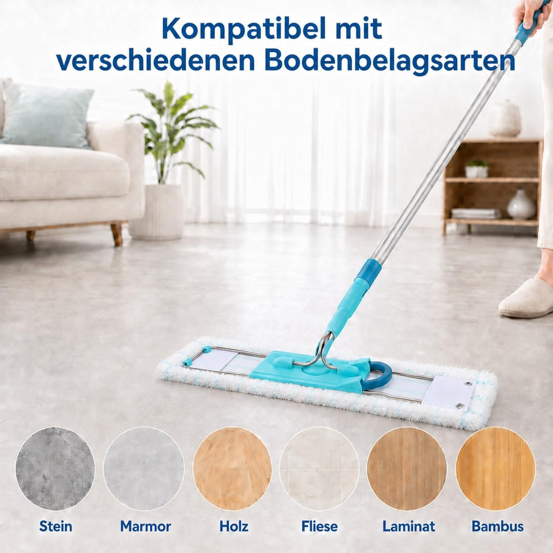 3 Stück Ersatzbezug für Leifheit Bodenwischer Profi XL Micro Duo / Profi XL Cotton Plus, Mikrofaser