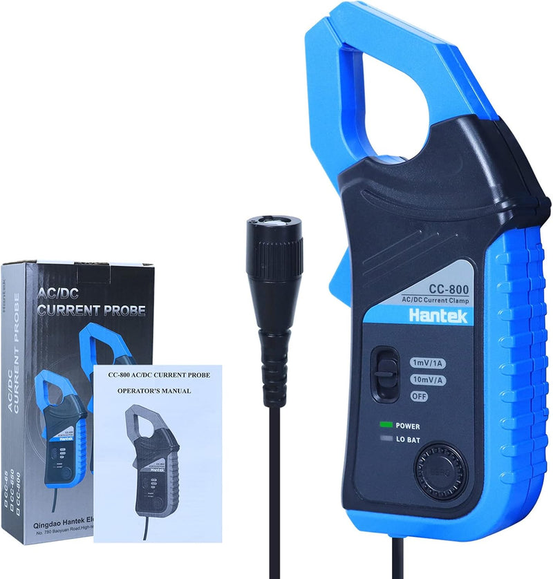 Hantek CC-800 AC/DC Stromzange 5KH Oszilloskop Multimeter Bandbreite 1mV/10mV/A 500A/800A mit BNC An