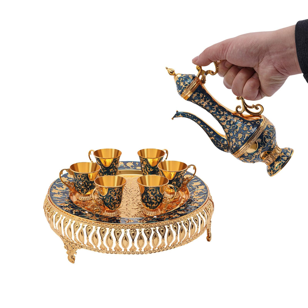 Türkisches Teeservice für Teetisch Dekoration 6 Personen 8 TLG Teeservice Set Europäisch Teeservice