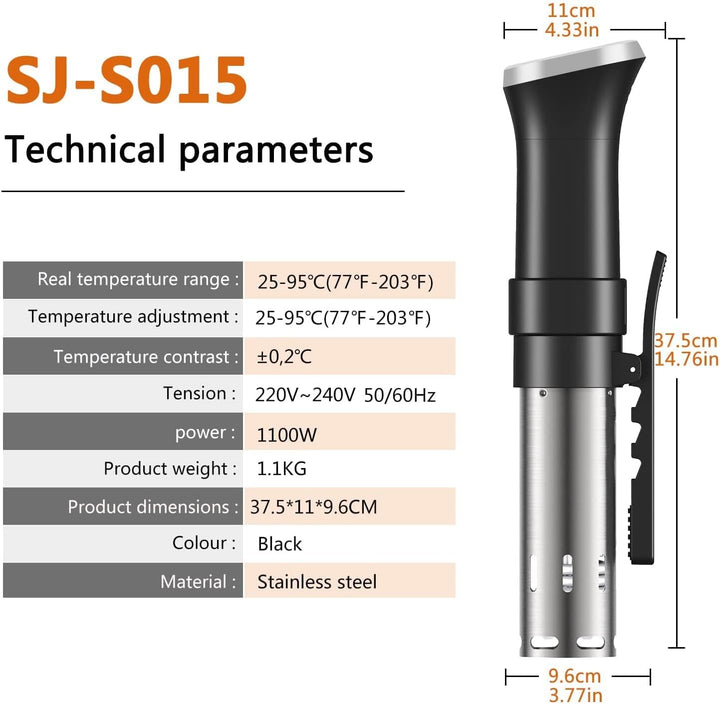 Fityou Sous Vide Stick, Wasserdicht Sous Vide Garer, 1100W Präziser Temperatureinstellung und digita