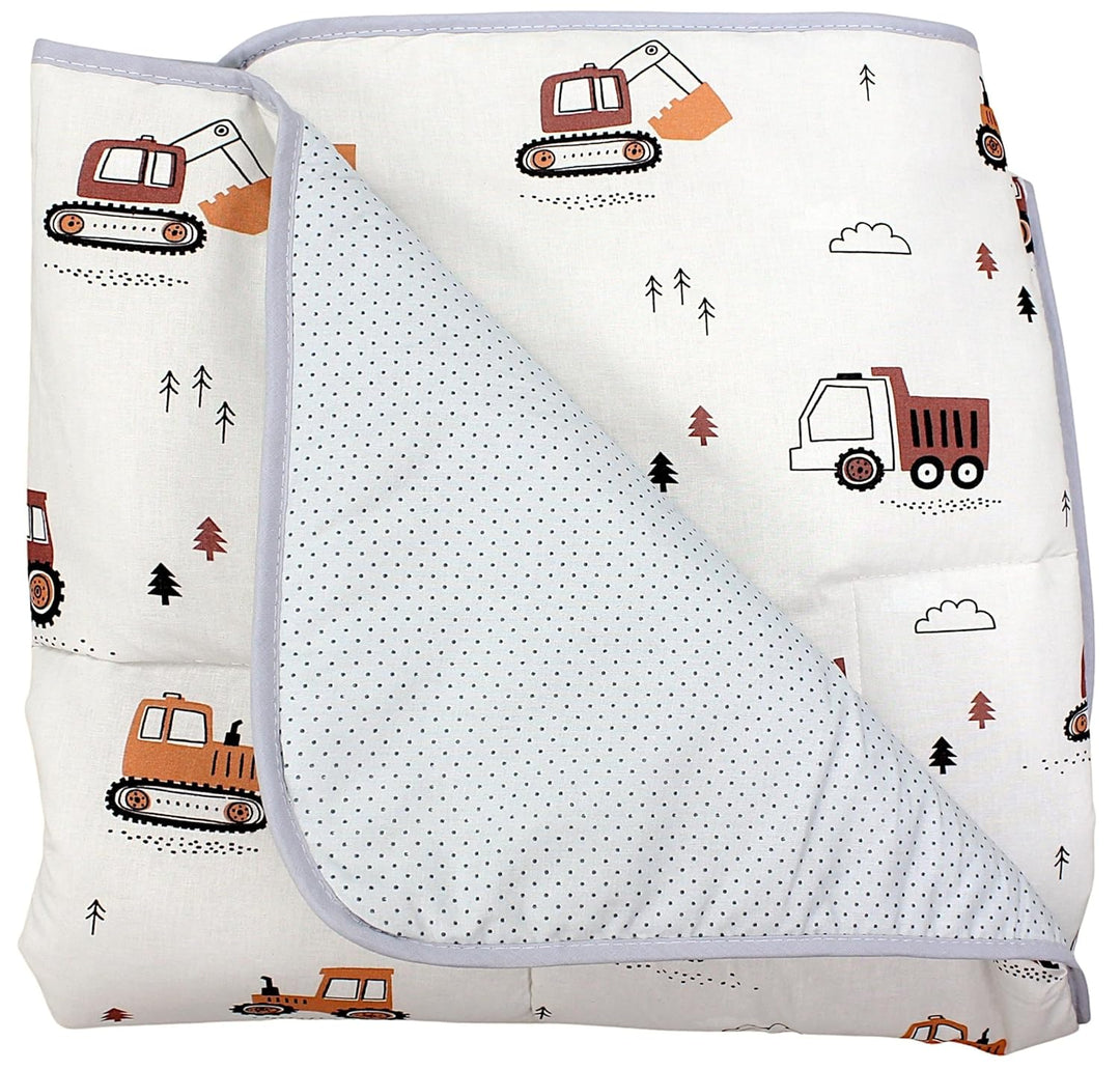 Krabbeldecke für Baby 120x120 cm - Gepolsterte Spieldecke Baby Baumwolle, XXL, OEKO-TEX, Weich & Hau