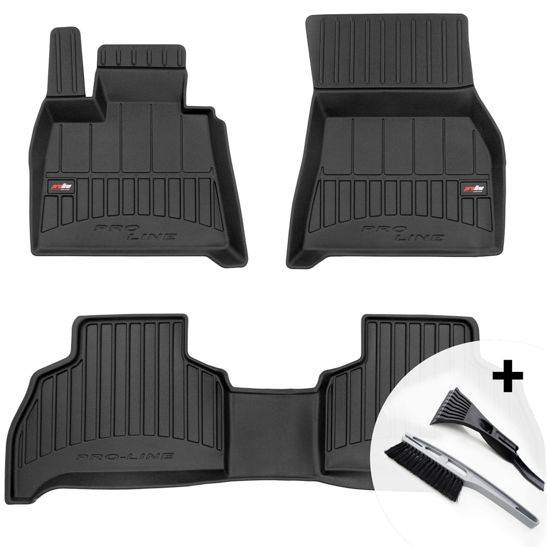 moto-MOLTICO 3D Gummimatten Auto Fussmatten Gummi Automatten 3-teilig Set - passend für BMW G05 X5 I