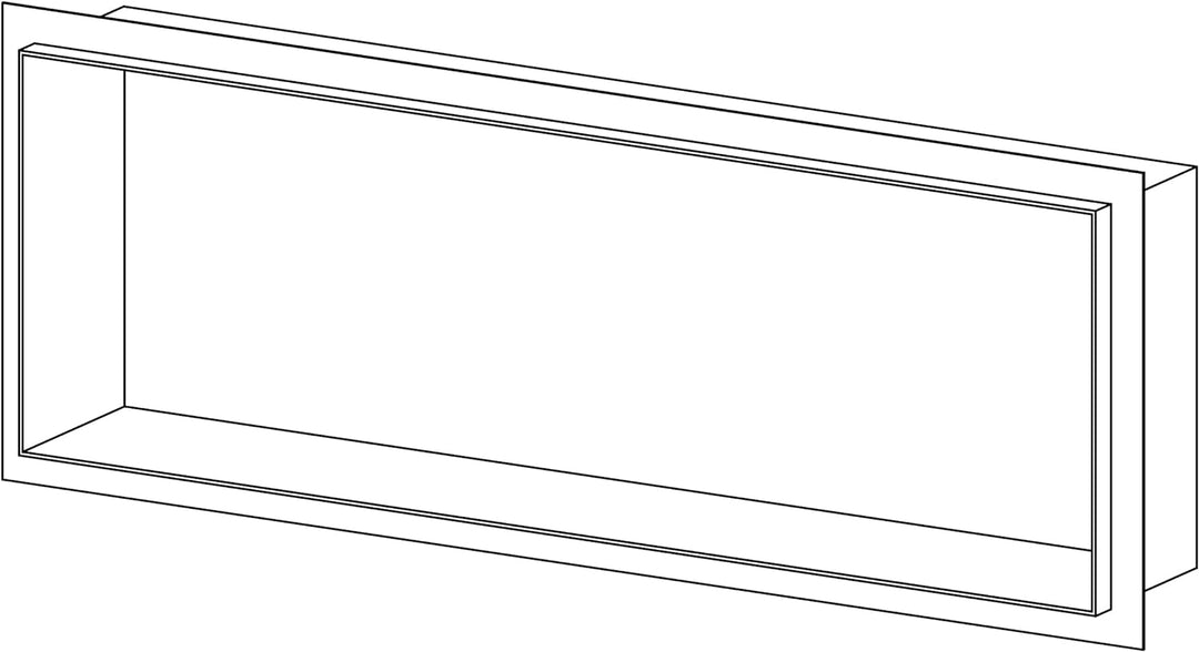 BERNSTEIN® Wandnische aus Edelstahl NT206010X randlos -20 x 60 x 10 cm Einbauregal, befliesbare Wand