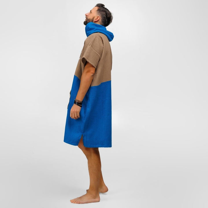 WAVE HAWAII Poncho Lighd Surfponcho 100% Baumwolle für Körpergrössen von 170-200 cm Umkleidehilfe fü