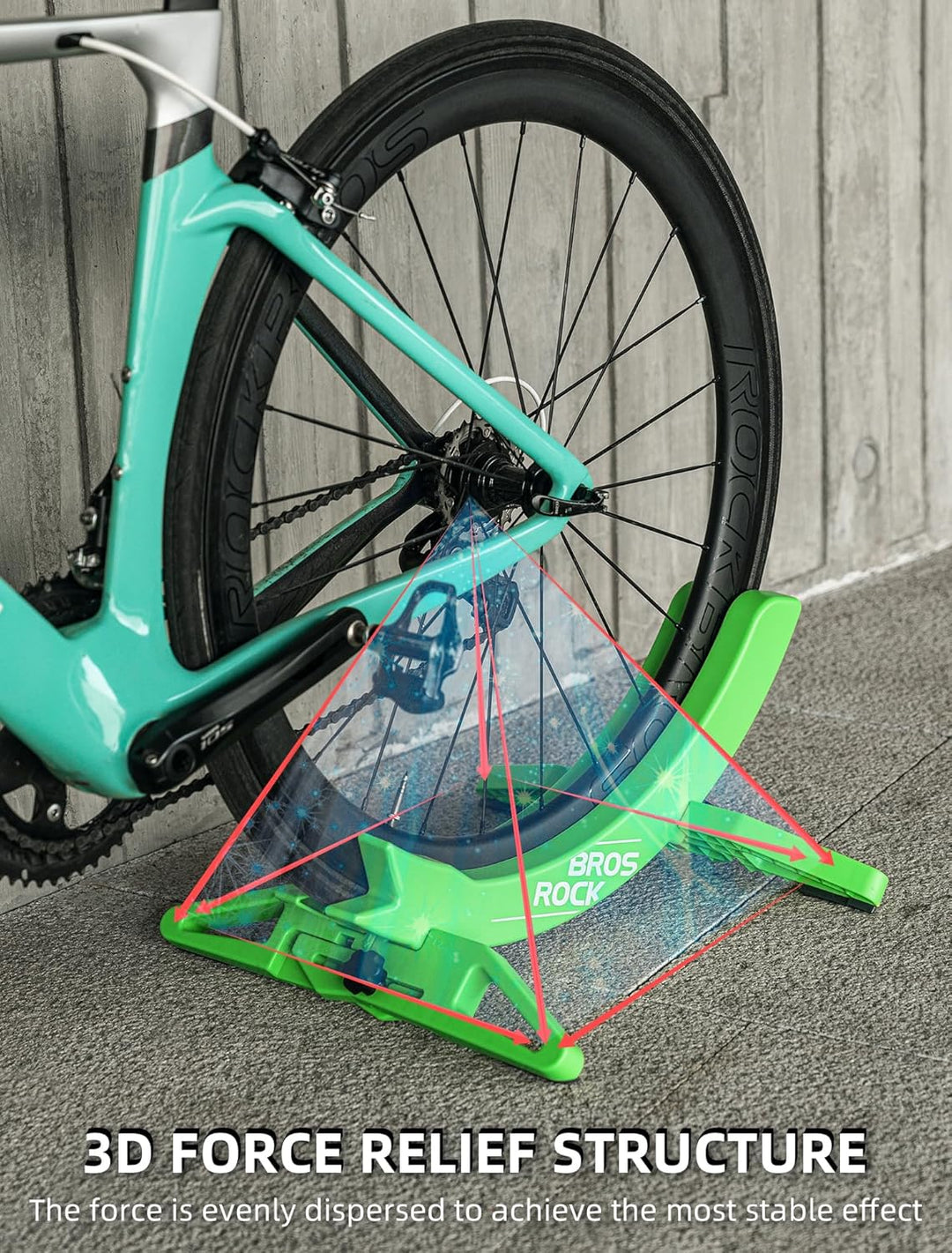 ROCKBROS Fahrrad-Bodenständer, verstellbare Fahrradständer Parkständer für alle 26–80mm breiten Fahr