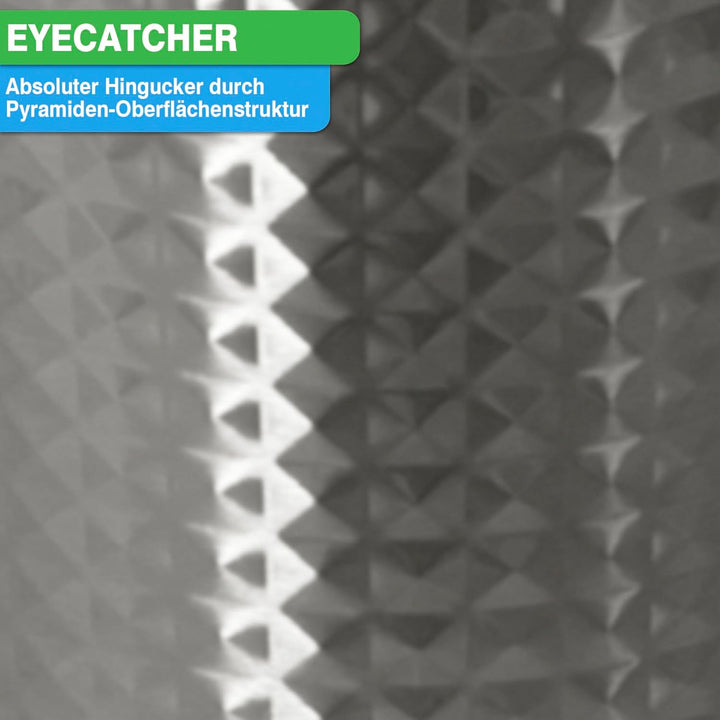 YourCasa Mülleimer Bad 5L aus Edelstahl [Pyramiden Effekt] für Badezimmer und Wohnbereich - Kosmetik